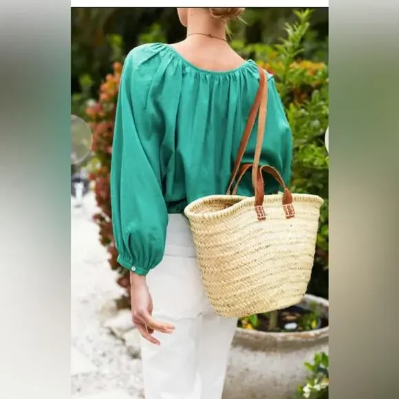 Emerson fry Lucy blouse meadow green womens S bohemian feminine cottage classic - Picture 3 of 13